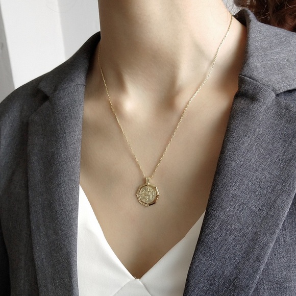 Sterling Silver Gold Plated Vintage Necklace - Picture 7 of 8